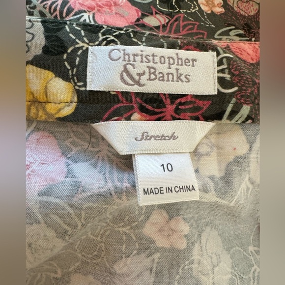 I. Vintage Floral Midi Skirt size 10 - Picture 3 of 3